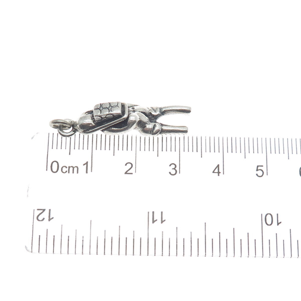 925 Sterling Silver Vintage Gold Miner 3D Charm Pendant