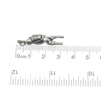 925 Sterling Silver Vintage Gold Miner 3D Charm Pendant