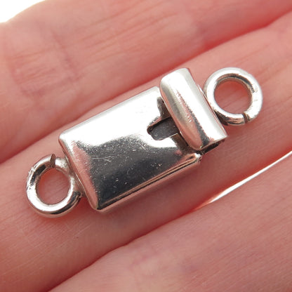 925 Sterling Silver Vintage Mexico Bracelet / Necklace Box Lock Clasp