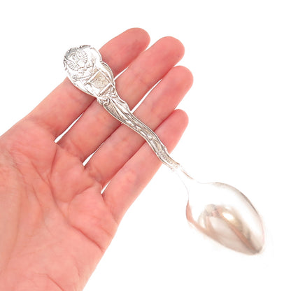 Shepard 925 Sterling Silver Antique Art Deco Fort Dearborn Illinois Coffee Spoon