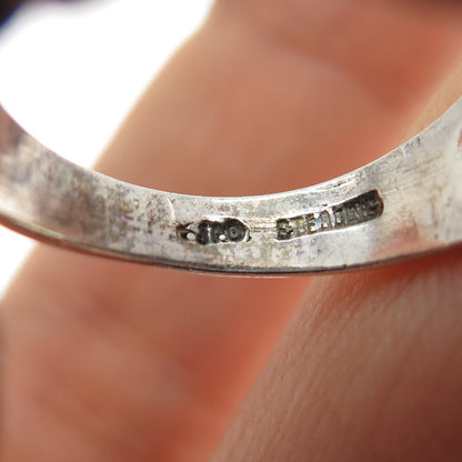 Gioia Clavenzani & Ivano Ghinelli 925 Sterling Silver Vintage C Z Ring Size 7.75