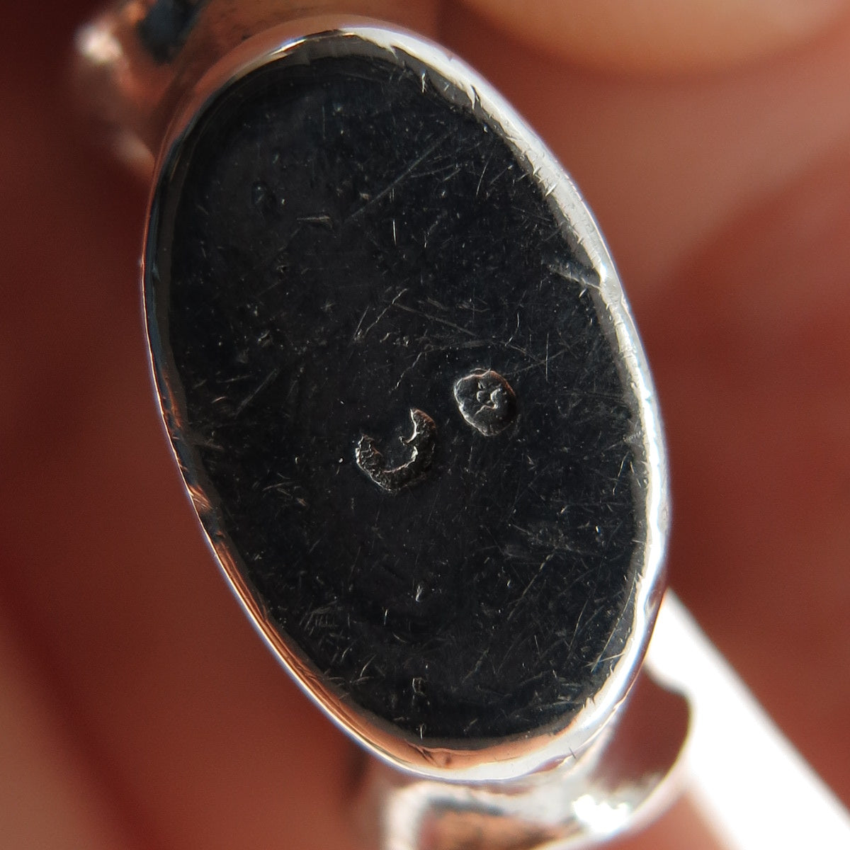 925 Sterling Silver Vintage Spain Modernist Ring Size 7.5