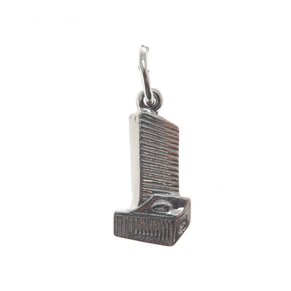 925 Sterling Silver Vintage United Nations Headquarters Minimalist Charm Pendant