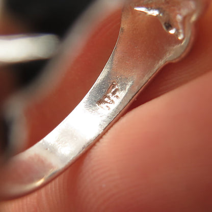 925 Sterling Silver Vintage Chapal-Zenray Inc. "X" Ribbed Ring Size 7