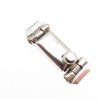 925 Sterling Silver Vintage Mexico Bracelet / Necklace Box Lock Clasp