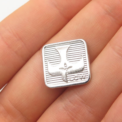 925 Sterling Silver Vintage Holy Ghost Small Pin Brooch