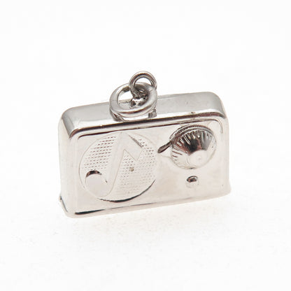 AE Art's Elegance 925 Sterling Silver Vintage Retro Radio 3D Mini Charm Pendant