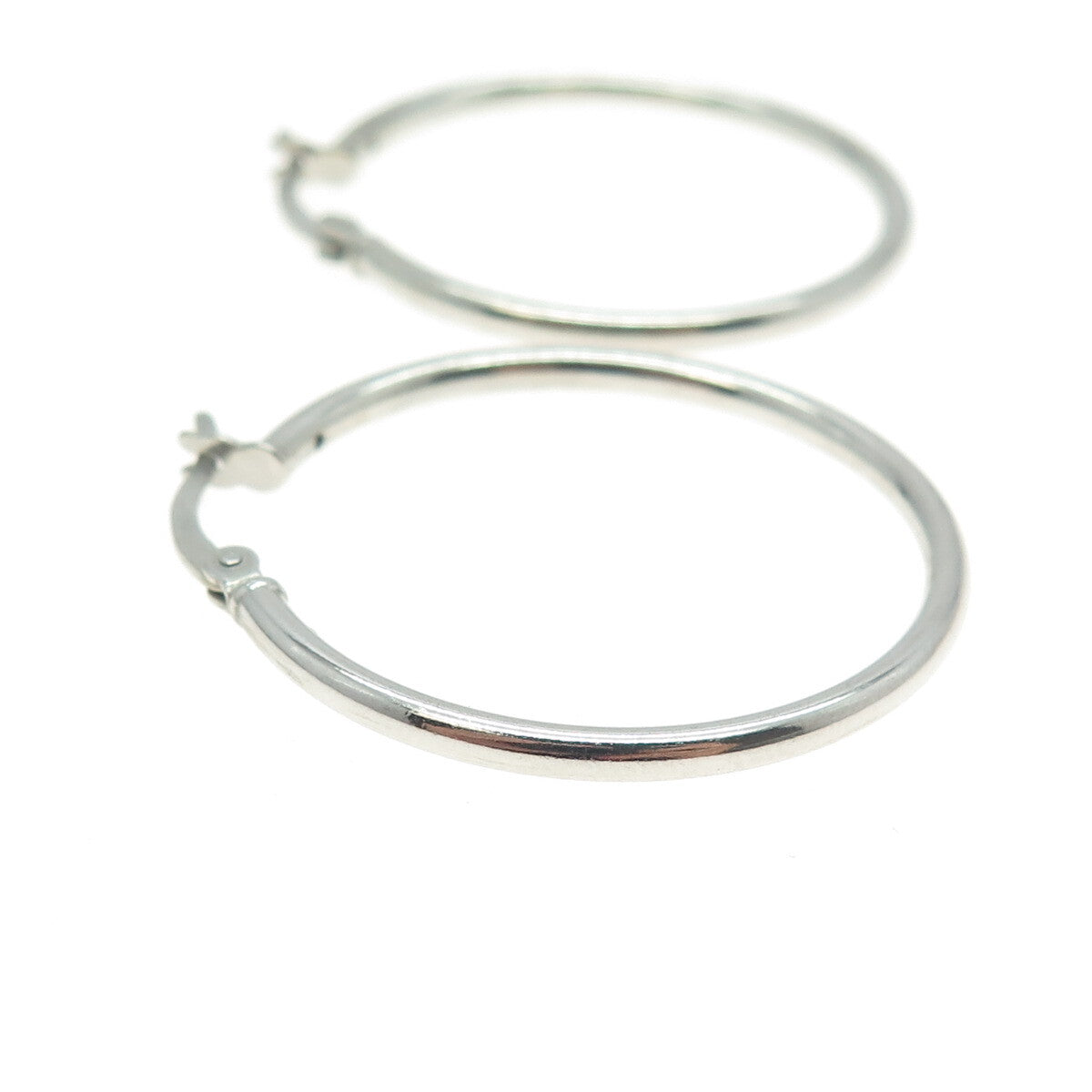 925 Sterling Silver Tube Hoop Earrings