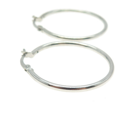925 Sterling Silver Tube Hoop Earrings