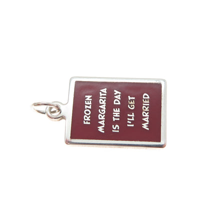 925 Sterling Enamel Frozen Margarita Is The Day I'll Get Married Mini Pendant