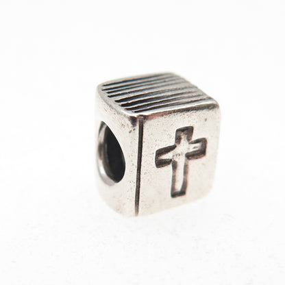 Pandora 925 Sterling Silver Bible Slide Bead Charm