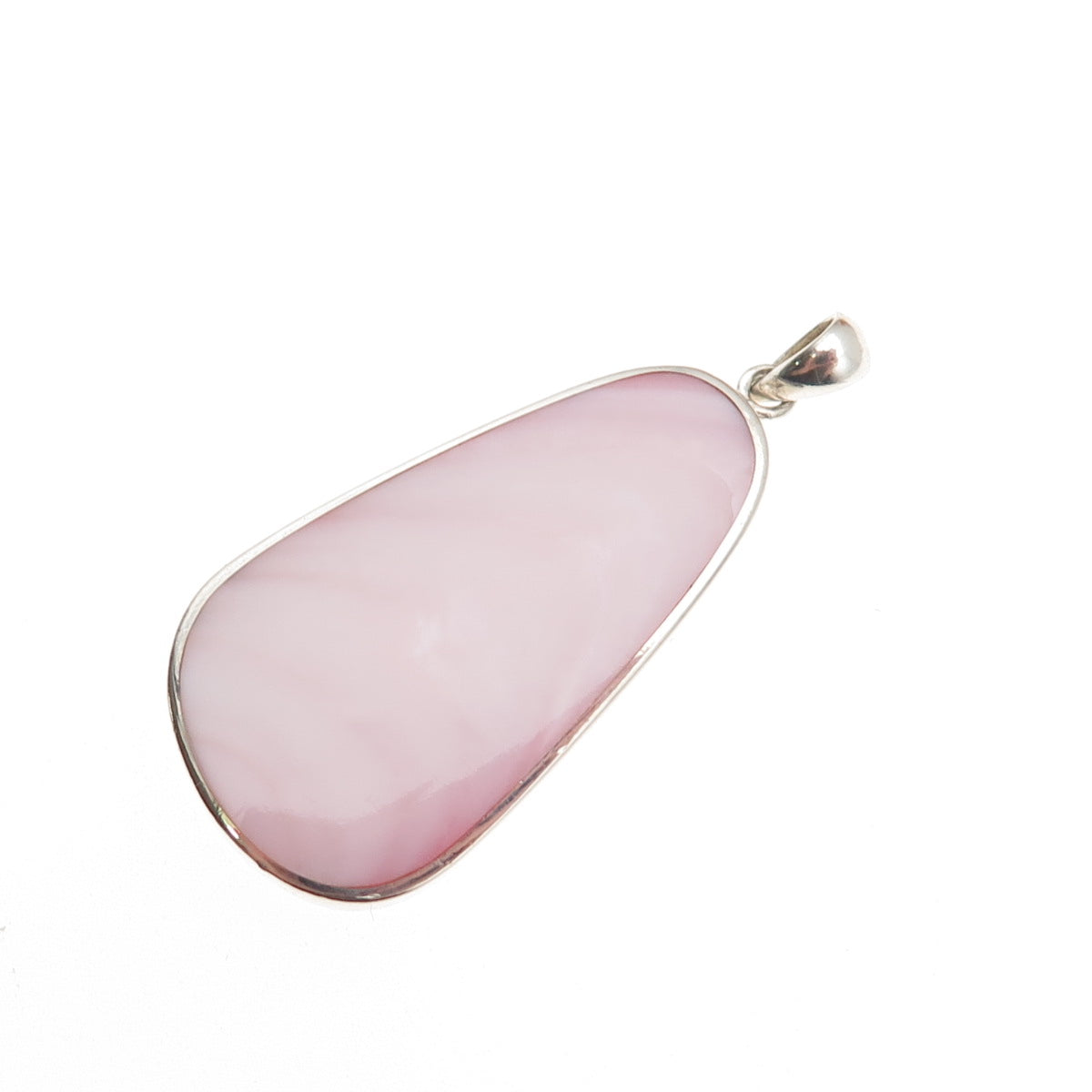 Boma 925 Sterling Silver Vintage Real Pink MOP Modernist Pendant
