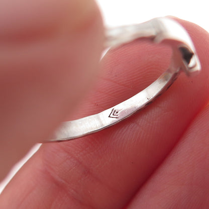 Silpada 925 Sterling Silver Vintage Cross Hammered Oxidized Ring Size 8.25