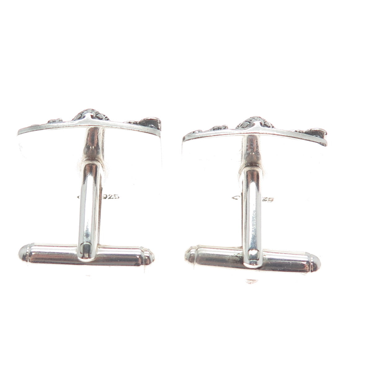 925 Sterling Silver Vintage Jaya Ganesha Elephant Oxidized Cufflinks