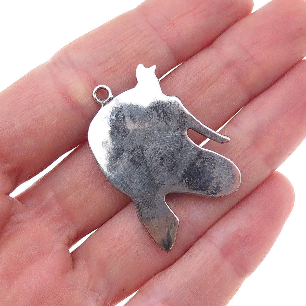 800 Silver Vintage Egyptian King Tutankhamun Oxidized Pendant