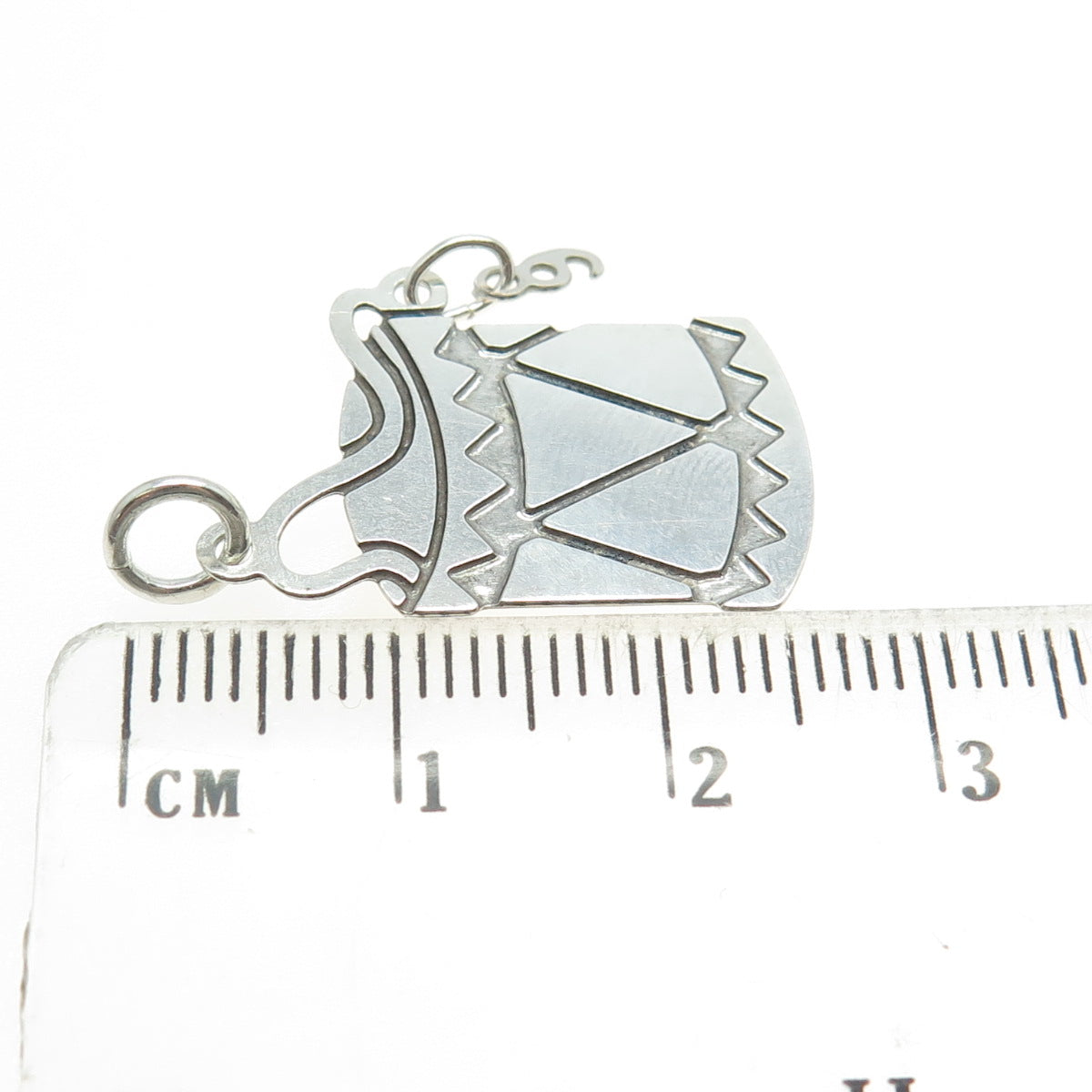 925 Sterling Silver Vintage Drum Musical Instrument Charm Pendant