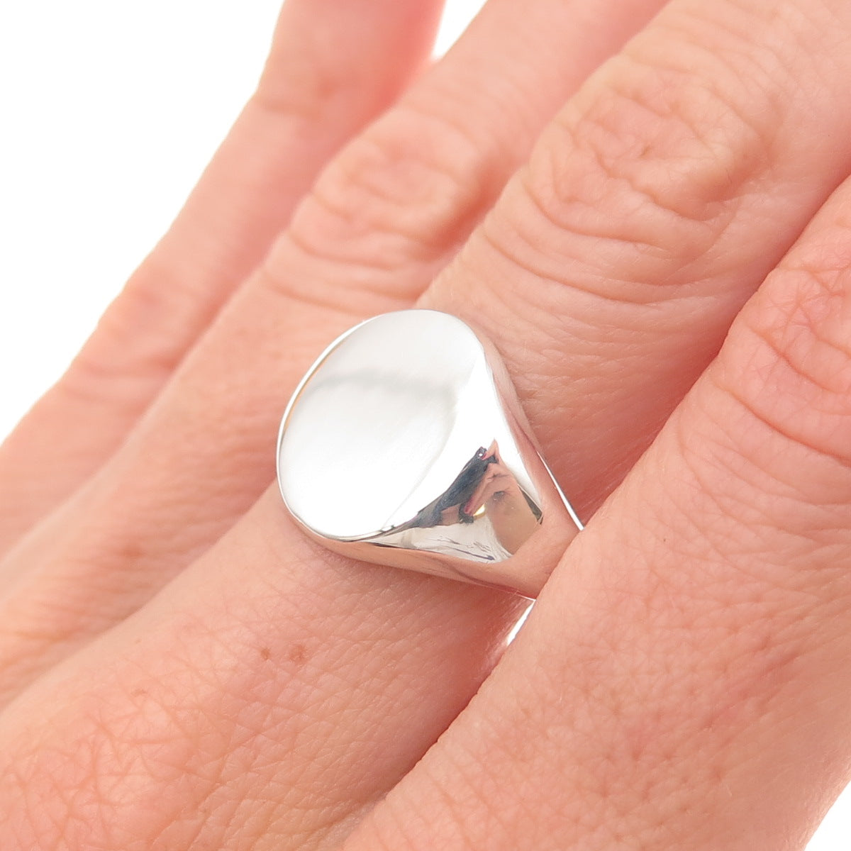 925 Sterling Silver Vintage Signet Ring Size 11.25