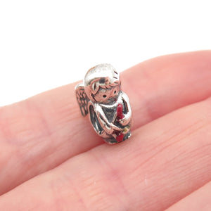 CHAMILIA 925 Sterling Silver Enamel Cupid Slide Bead Charm