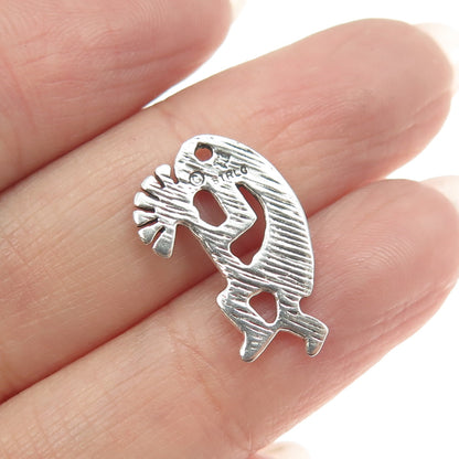 SUN WEST 925 Sterling Silver Vintage Southwestern Navajo Kokopelli Pendant