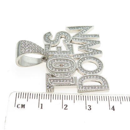 925 Sterling Silver Round-Cut C Z "Toes Down" Pendant