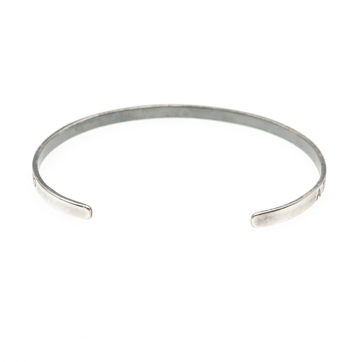 925 Sterling Silver Vintage True Friend Oxidized Adjustable Cuff Bracelet 7"