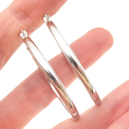 925 Sterling Silver Tube Hoop Earrings