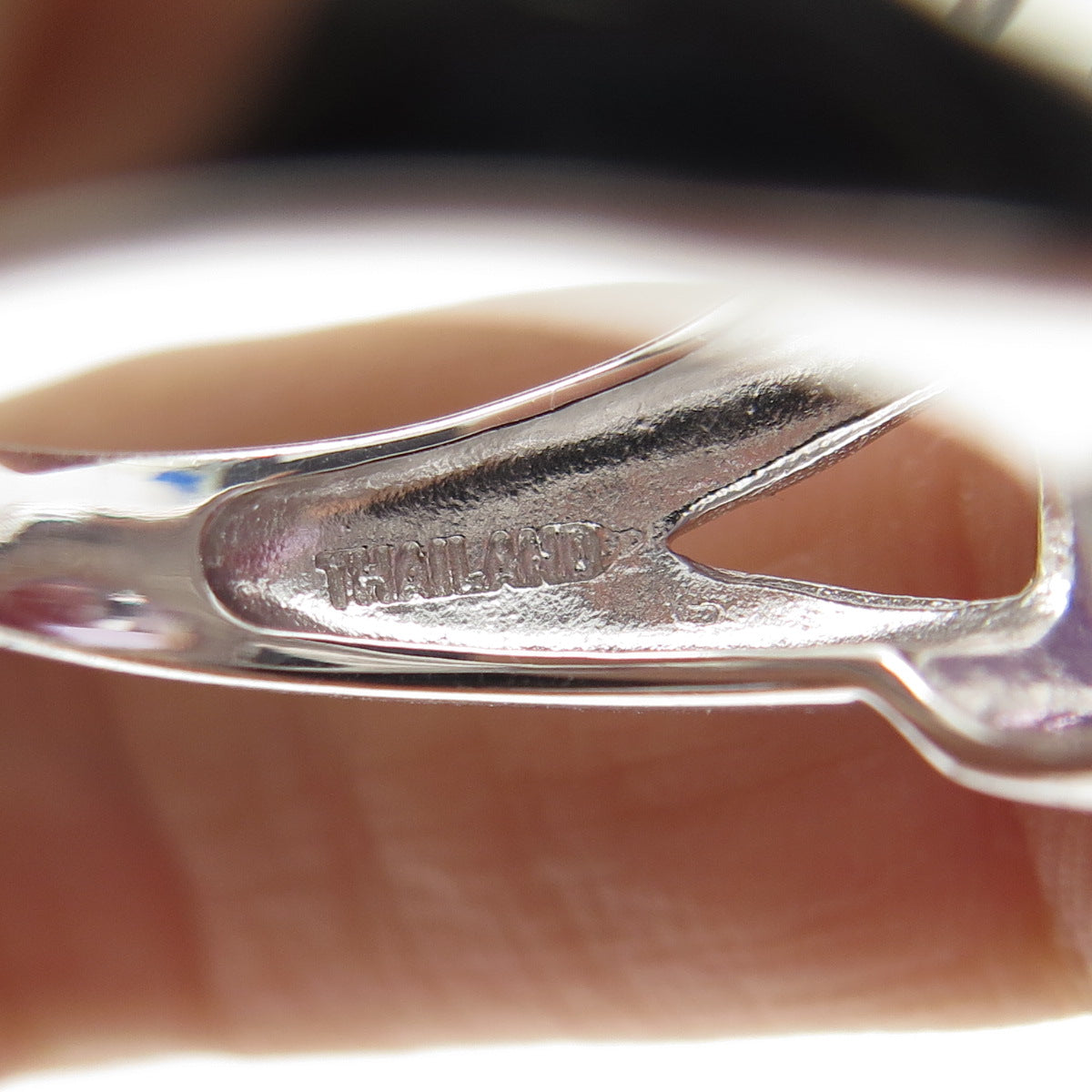 925 Sterling Silver Real Round-Cut Diamond & Amethyst Ring Size 7.25