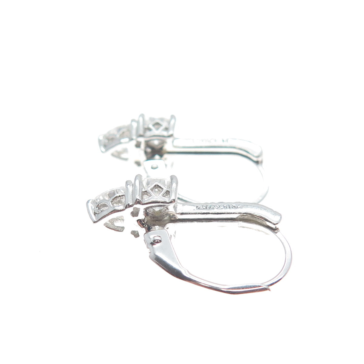 925 Sterling Silver Multi-C Z Arrow Earrings