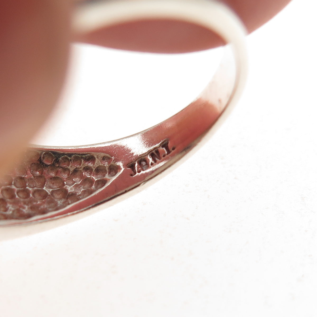 JBNI Bijoux D'Amour Sterling Silver Vintage Real Sapphire Modernist Ring Size 8