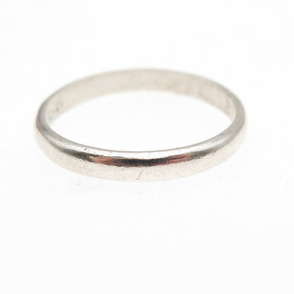 925 Sterling Silver Vintage Mexico Classic Wedding Band Ring Size 9.25