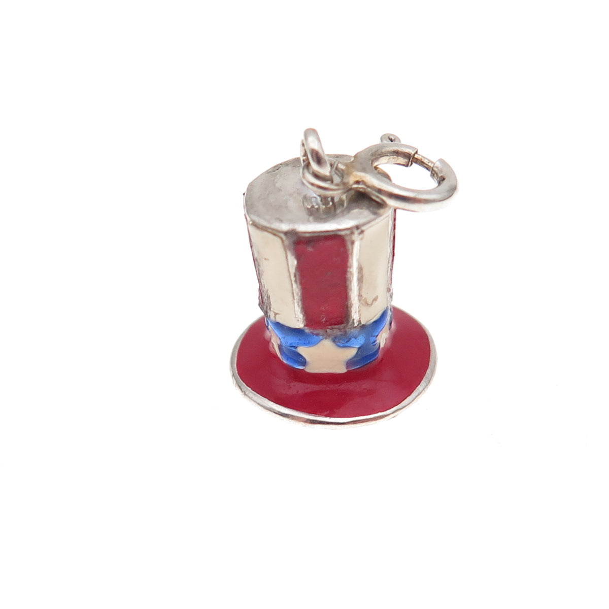 Ross Simons 925 Sterling Silver Vintage Enamel Sam’s Hat 3D Charm Pendant