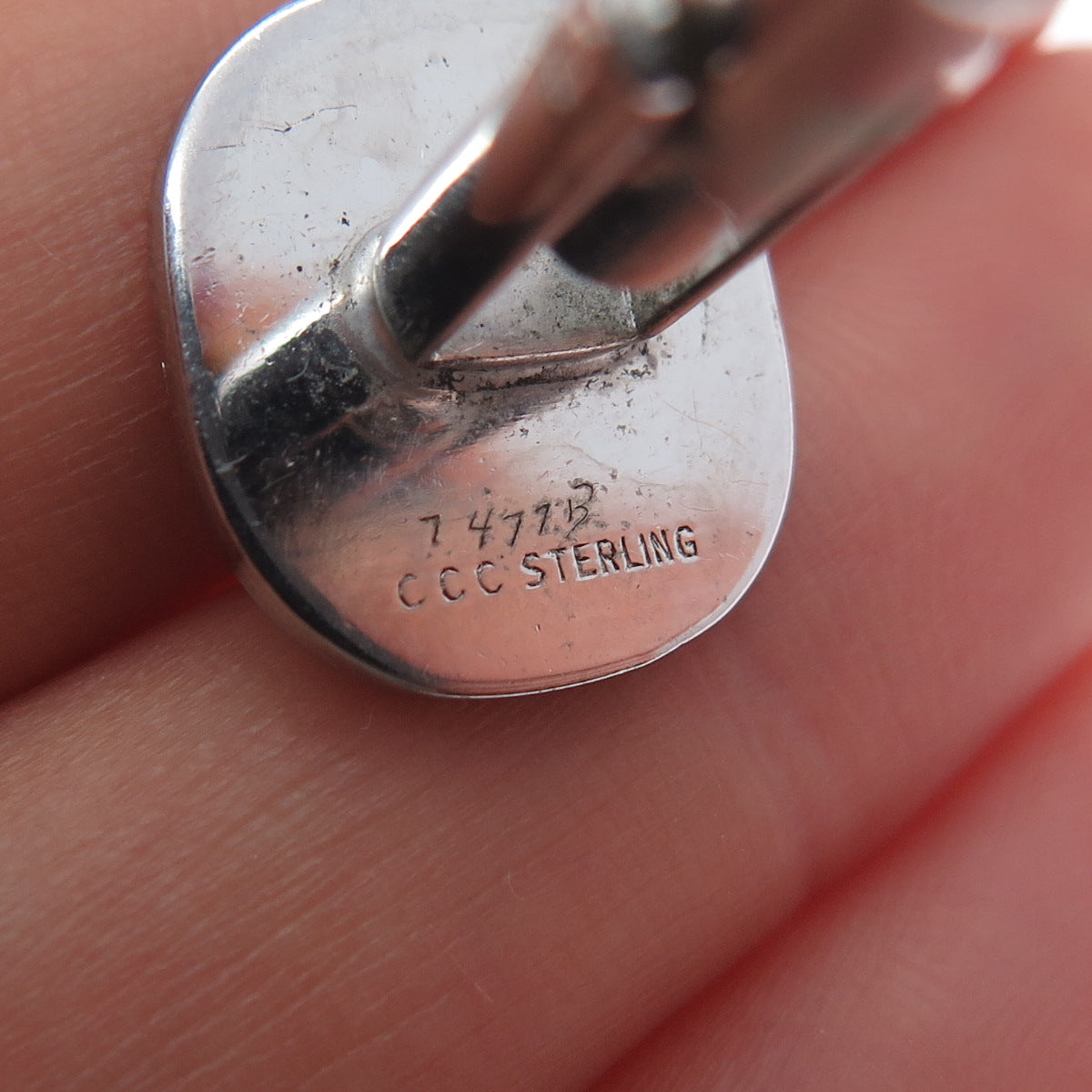 925 Sterling Silver Vintage Cushion Oval Cufflinks