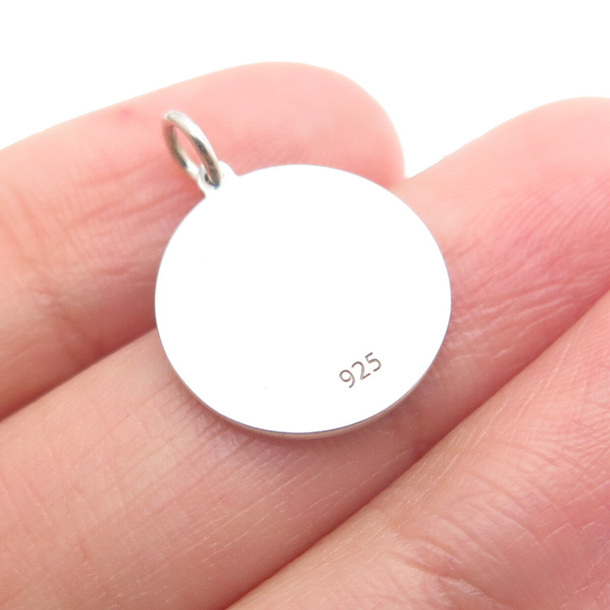 925 Sterling Silver Blue Enamel Pisces Zodiac Sign Minimalist Charm Pendant