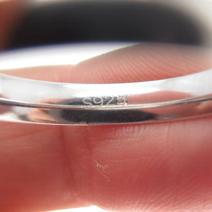 925 Sterling Silver Vintage Classic Wedding Band Ring Size 11.25