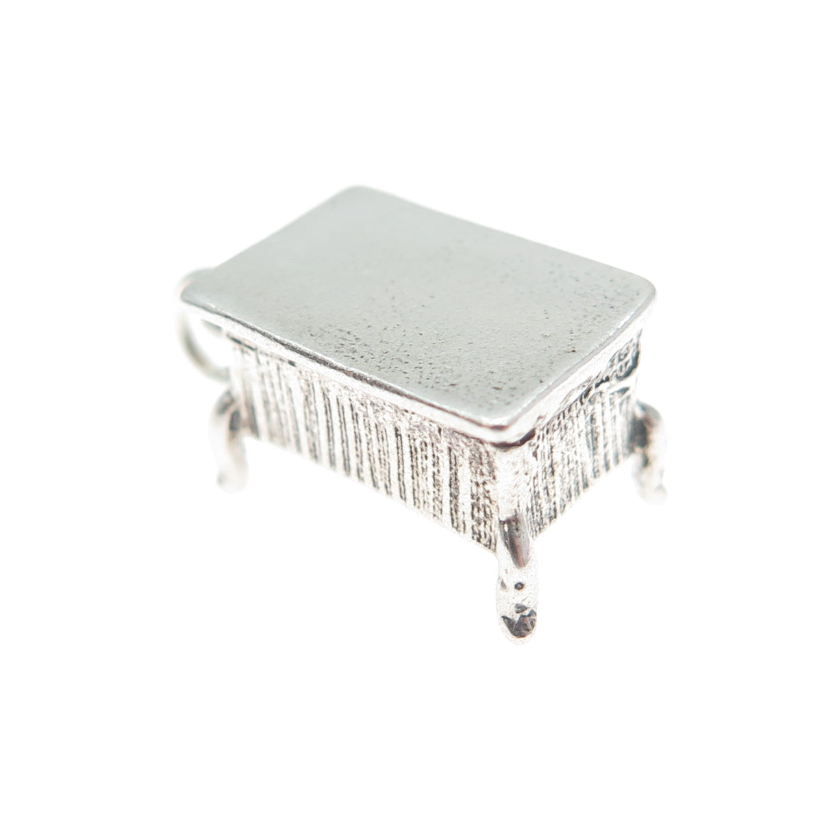 925 Sterling Silver Vintage Chest of Drawers Minimalist 3D Charm Pendant