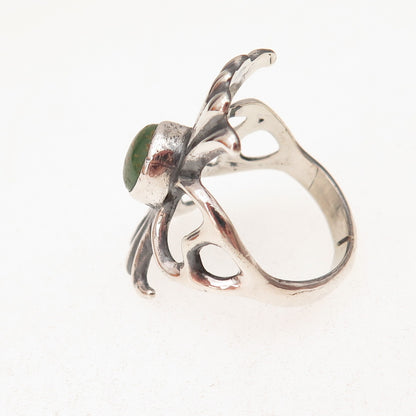Old Pawn 925 Sterling Silver Vintage Southwestern Royston Turquoise Ring Size 8