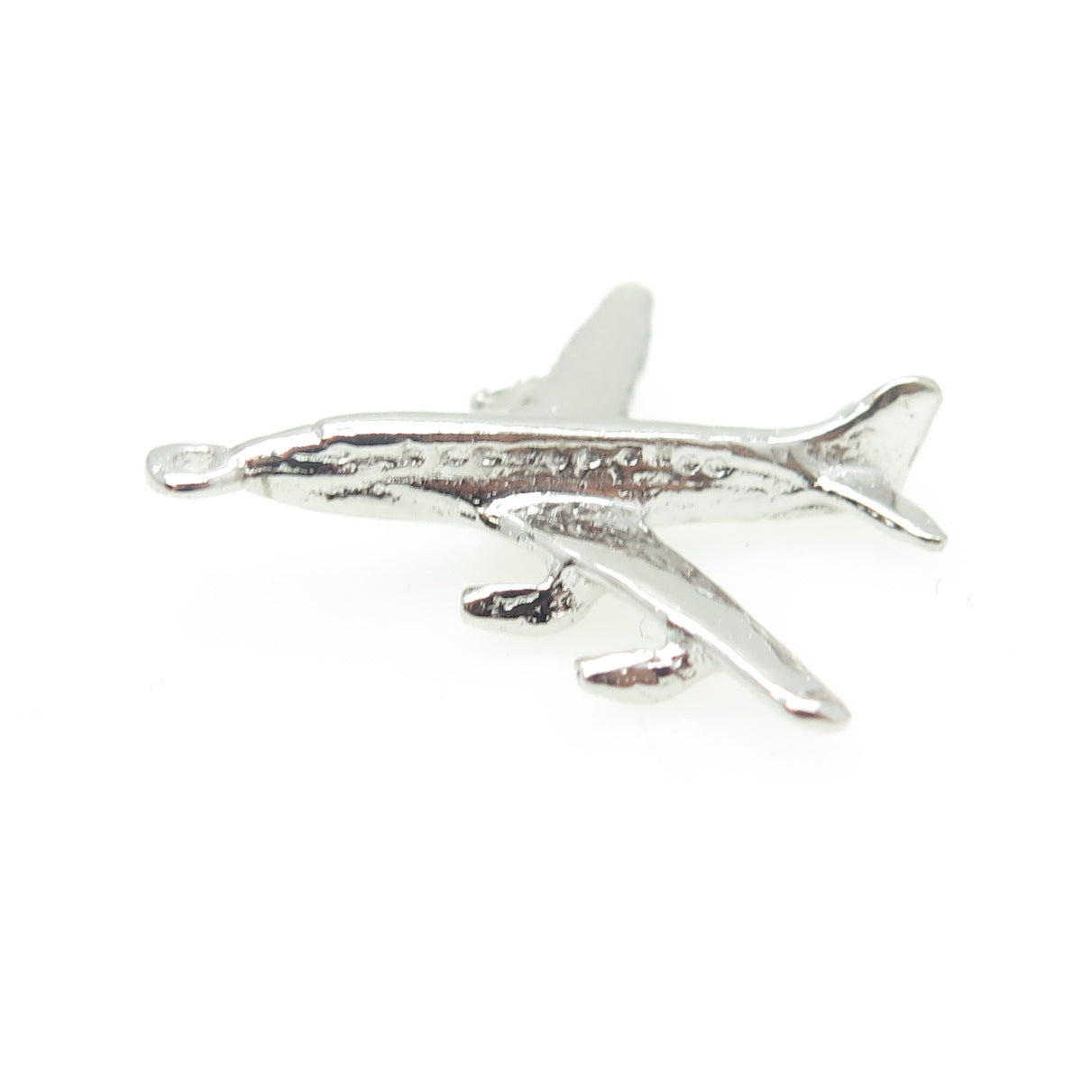 925 Sterling Silver Vintage Airplane Pendant