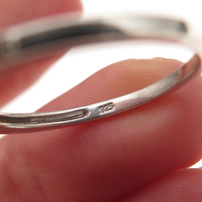 925 Sterling Silver Real Diamond Half Eternity Stackable Band Ring Size 10