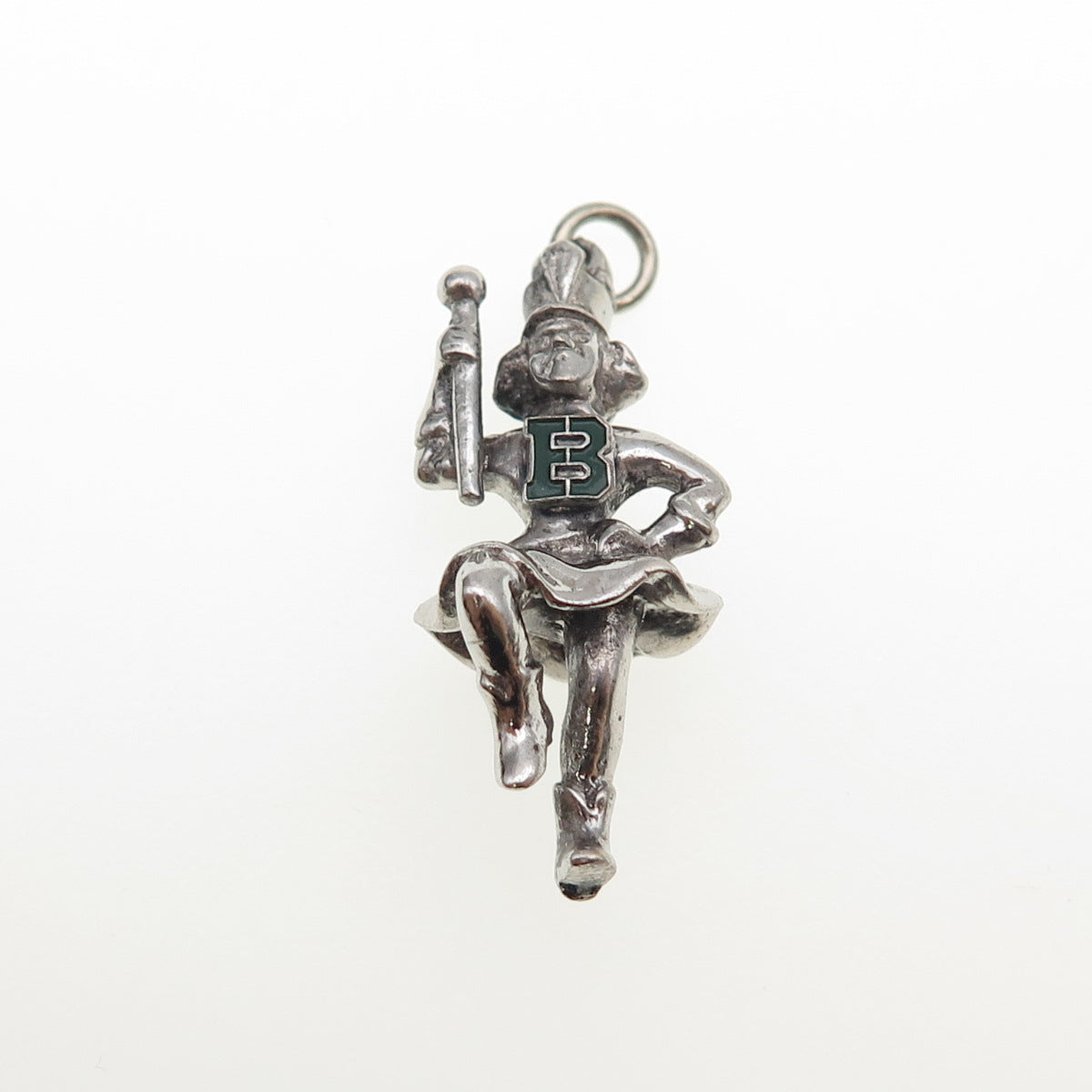 925 Sterling Silver Vintage Enamel Grand Marshall Parade 3D Charm Pendant