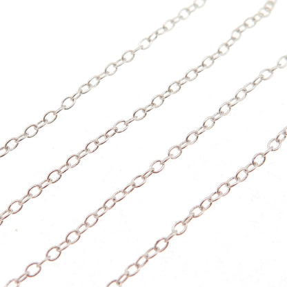 925 Sterling Silver Cable Chain Necklace 18"