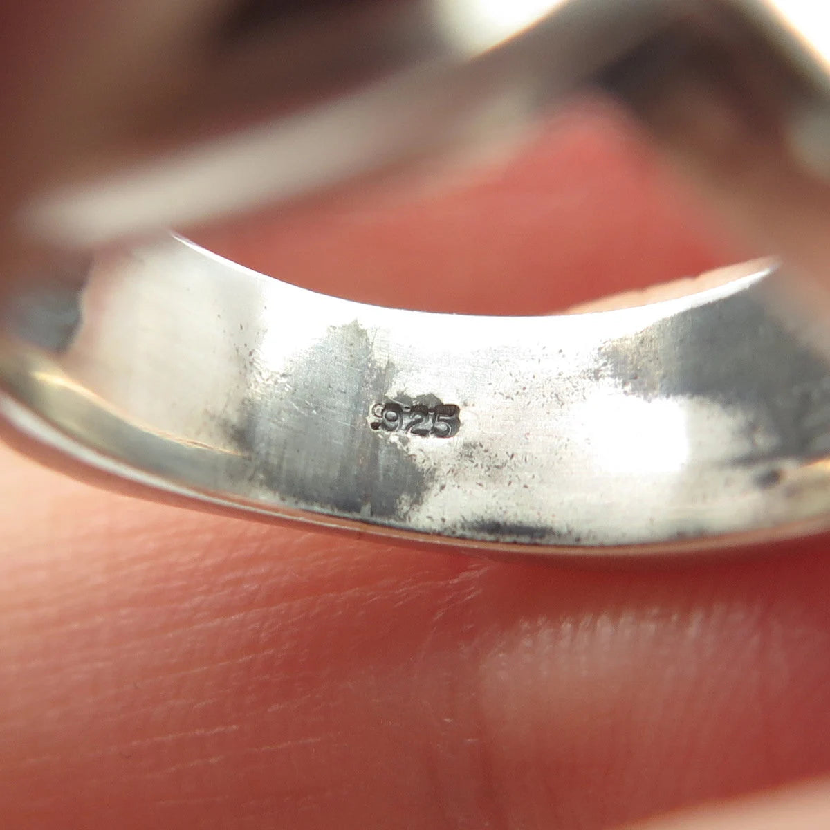 925 Sterling Silver Vintage Concave Ring Size 5.5