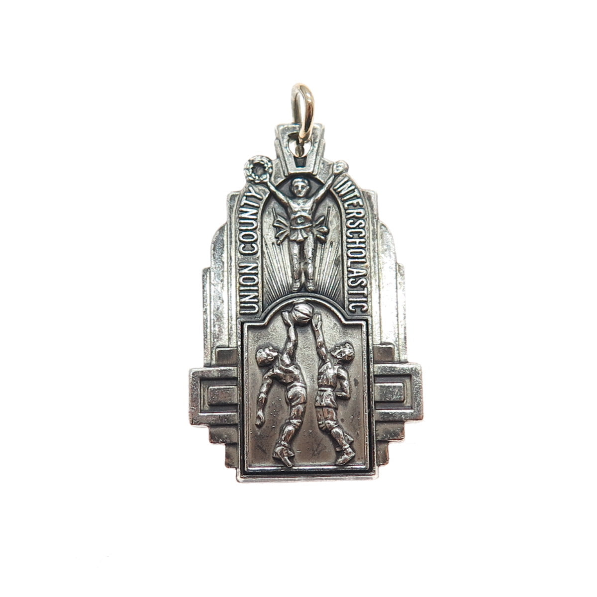 925 Sterling Silver Vintage 1964 Union County Interscholastic Medal Pendant