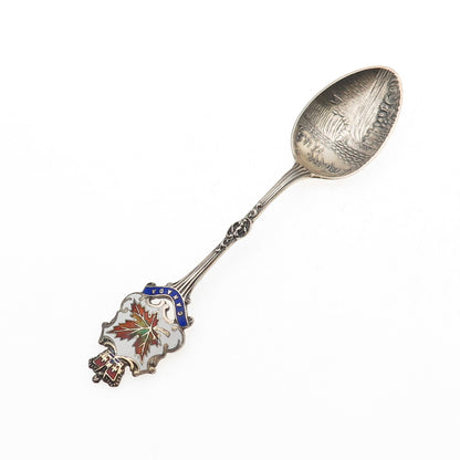 Roden Bros Sterling Antique Art Deco Canada Enamel Niagara Falls Coffee Spoon