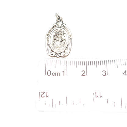 HMH Religious Sterling Antique Art Deco St. Christopher Catholic Medal Pendant