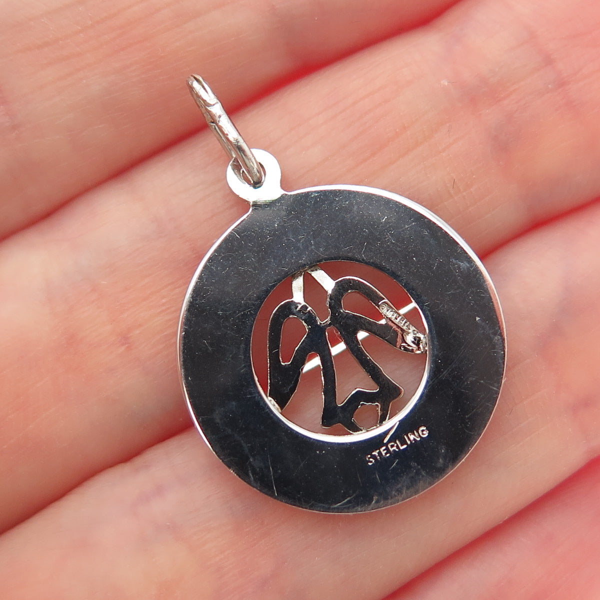 925 Sterling Silver Vintage Holy Spirit Confirmation Religious Charm Pendant