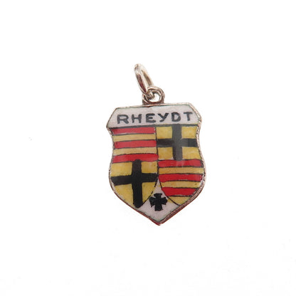 Antiko 800 Silver Vintage Enamel Rheydt Mini Charm Pendant