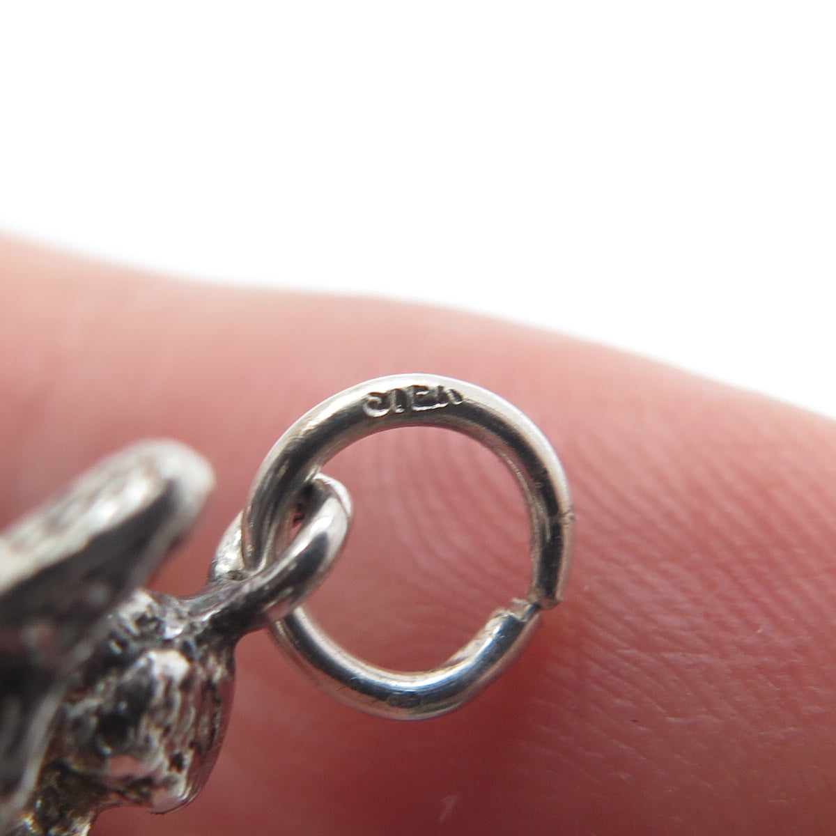 925 Sterling Silver Vintage Cheerleader Oxidized Minimalist 3D Charm Pendant