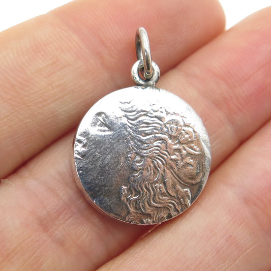 925 Sterling Silver Vintage "Morgan Dollar" Coin Replica Minimalist Pendant