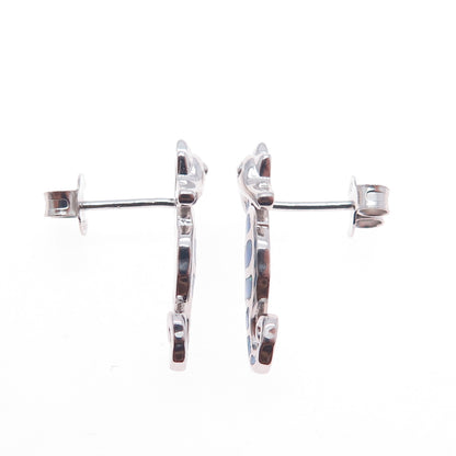 925 Sterling Silver Real Opal Seahorse Earrings