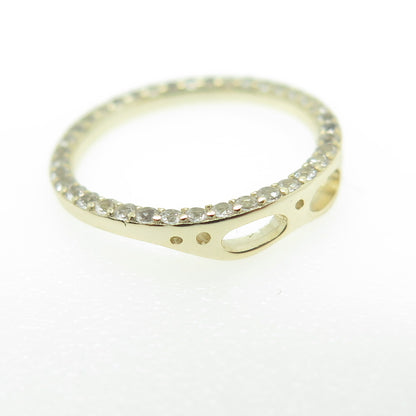 HAN 925 Sterling Silver Gold Plated Real White Topaz Circle of Life Pendant